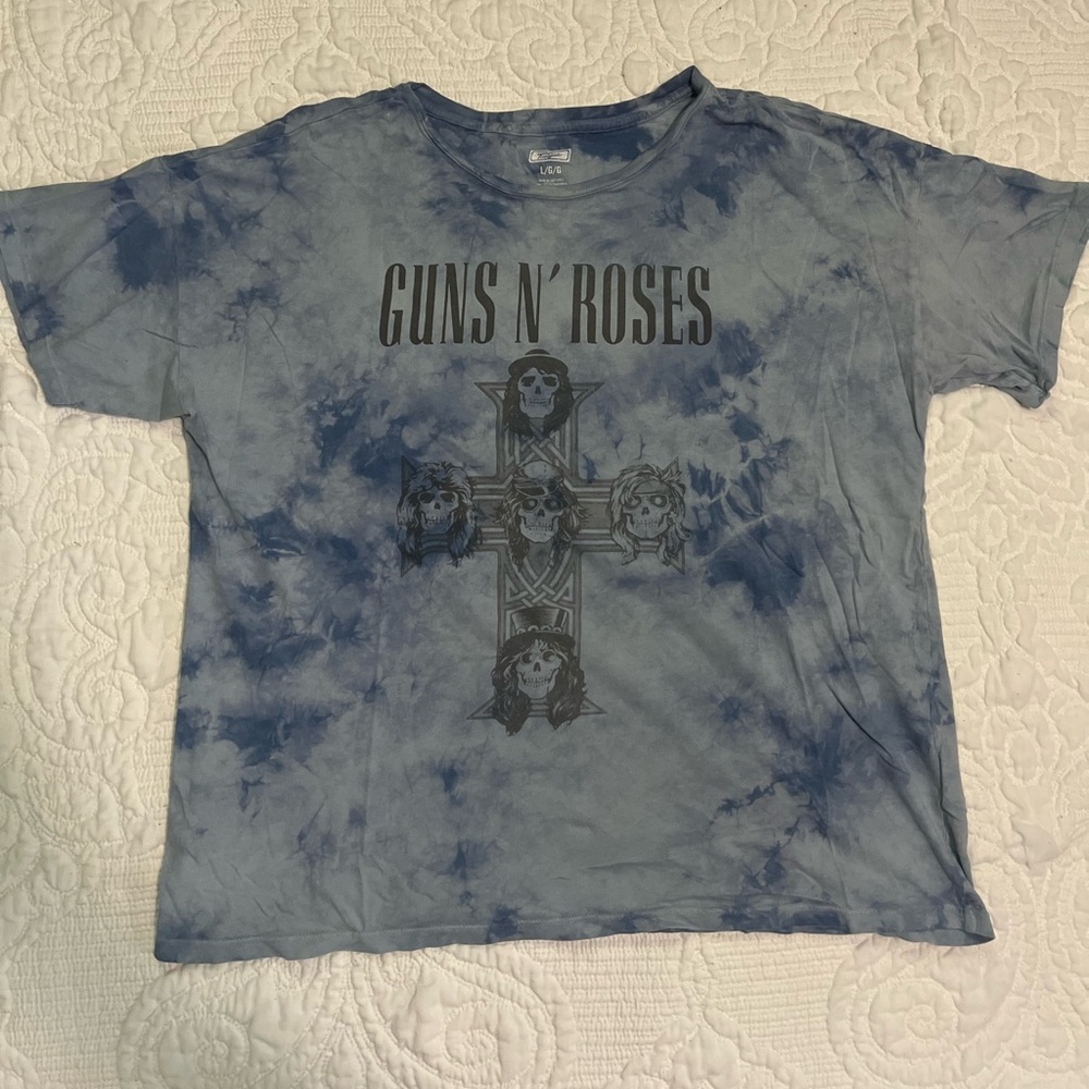 American Eagle Tie Dye Guns & Roses Tshirt Size Large